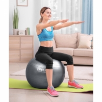 Minge pentru fitness, yoga, exercitii gimnastica, diametru 65 cm, gri, Feel Fit FF018